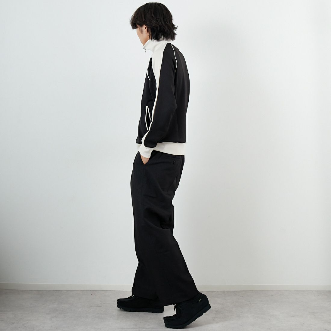 PUMA [プーマ] T7トラックジャケット JP [631209] 01 PUMA BL &&モデル身長：179cm 着用サイズ：M&&