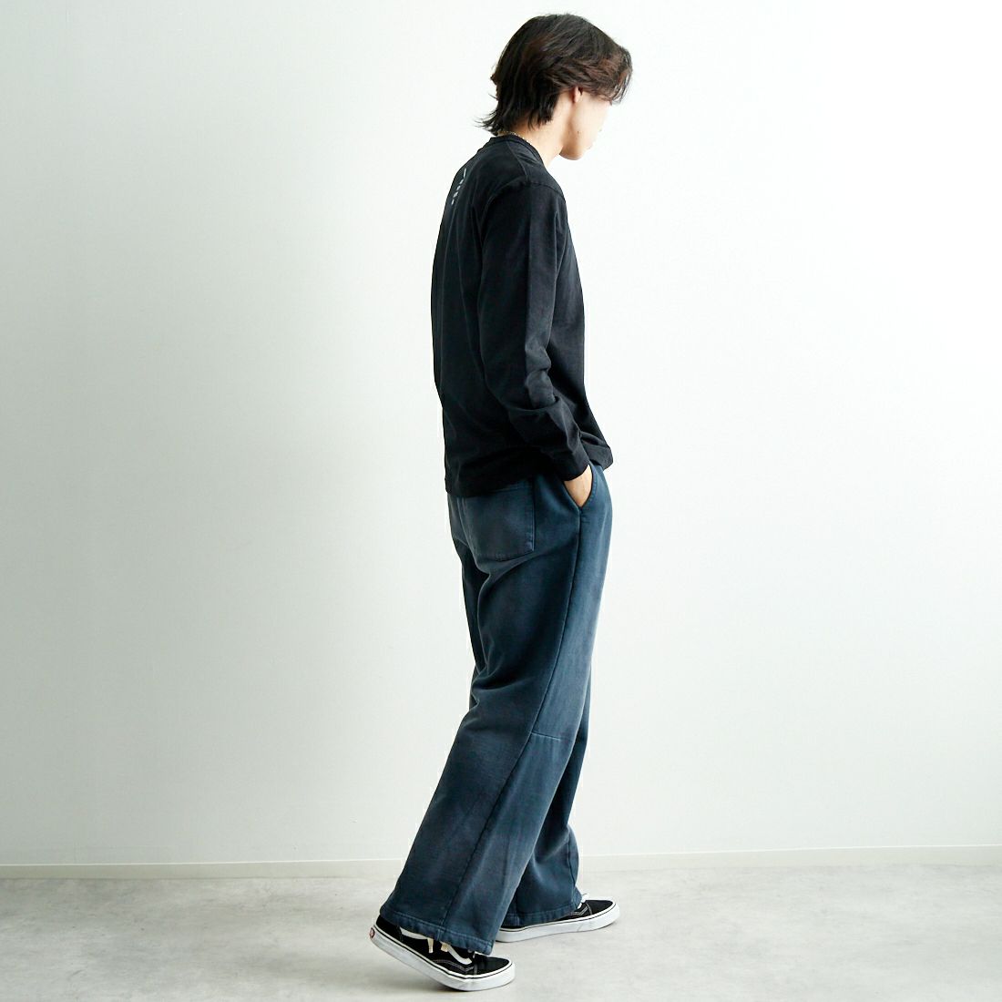 THE NORTH FACE [ザ ノースフェイス] ロングスリーブ ズーピッカーTシャツ [NT32533] K &&モデル身長：179cm 着用サイズ：M&&