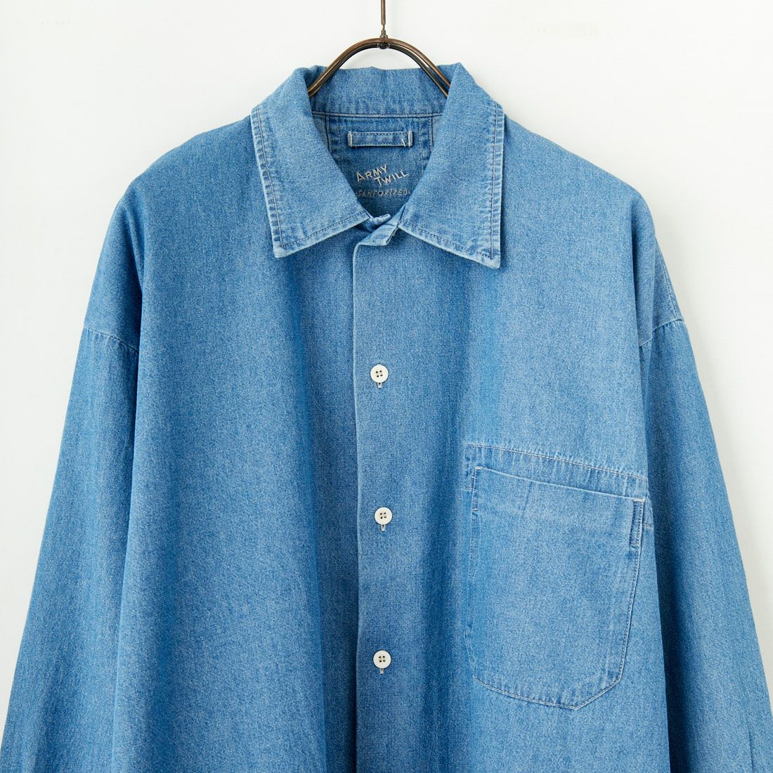 ARMY TWILL SANFORIZED [アーミーツイル サンフォライズド] ライトデニムシャツ [AM-2517003] BLUE