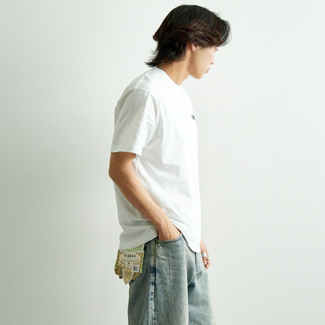THE NORTH FACE [ザ ノースフェイス] ショートスリーブ フラッシュドライヌプシコットンTシャツ [NT32536] W &&モデル身長：179cm 着用サイズ：M&&