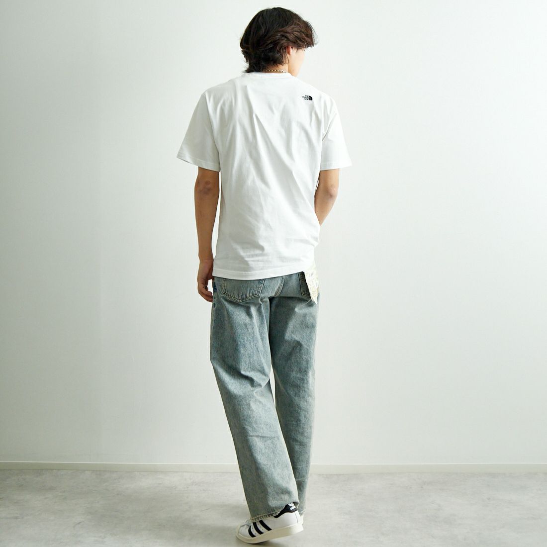 THE NORTH FACE [ザ ノースフェイス] ショートスリーブ フラッシュドライヌプシコットンTシャツ [NT32536] W &&モデル身長：179cm 着用サイズ：M&&