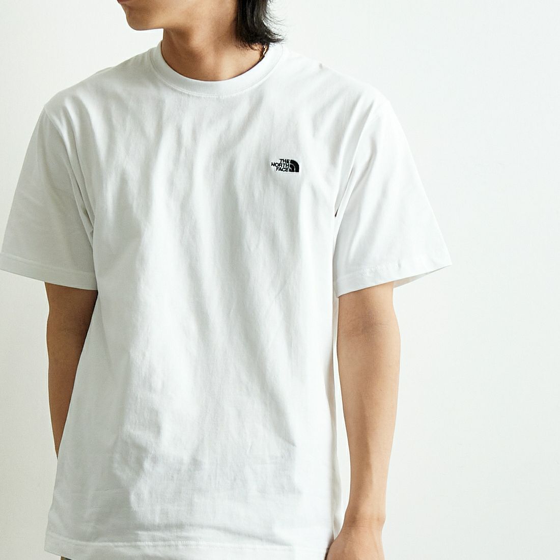 THE NORTH FACE [ザ ノースフェイス] ショートスリーブ フラッシュドライヌプシコットンTシャツ [NT32536] W &&モデル身長：179cm 着用サイズ：M&&