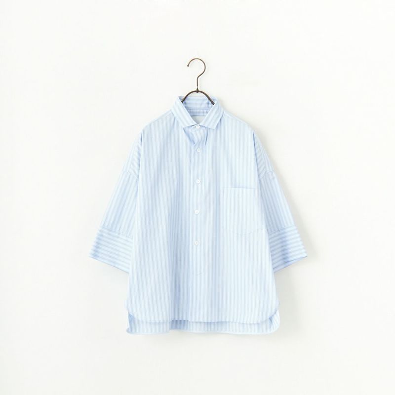 MICA＆DEAL｜【marmors】band collar stripe blouse