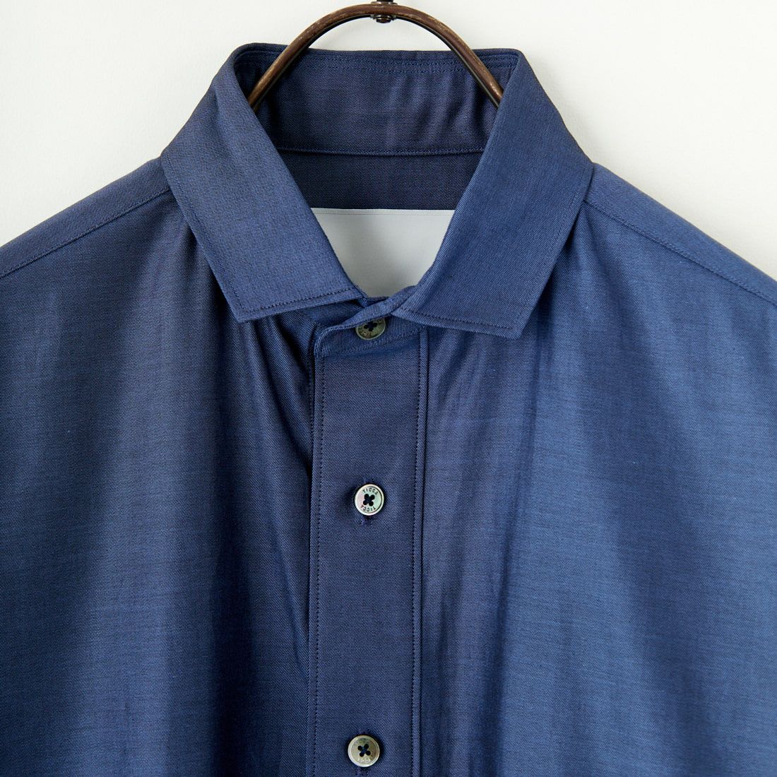 TICCA [ティッカ] スクエア半袖ダブルカフスシャツ [TBES-014] NAVY