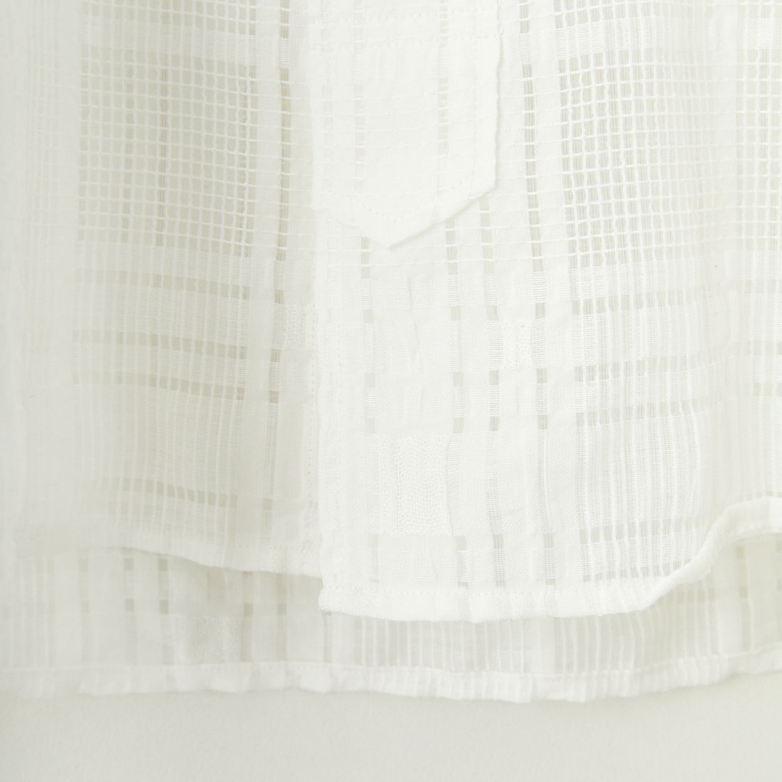 TICCA [ティッカ] レースチェックジャガード半袖シャツ [TBES-091] WHITE