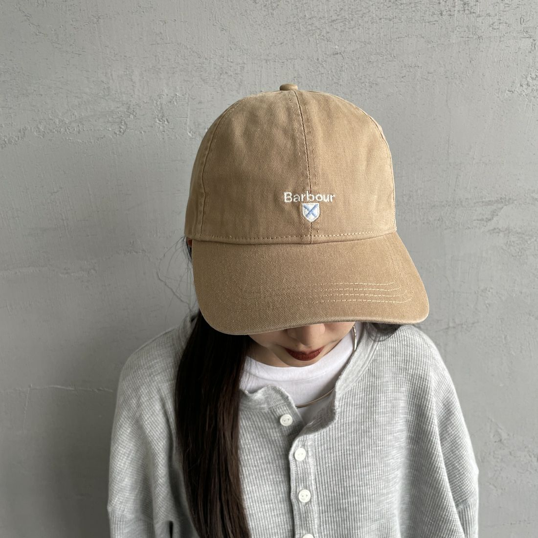 Barbour [バブアー] Cascade sports コットン6パネル キャップ [MHA0274] STONE