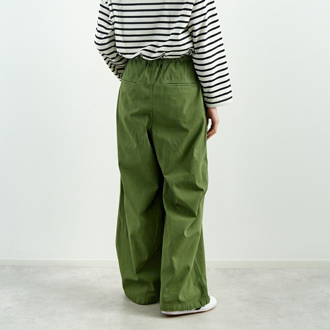 TICCA [ティッカ] カーゴパンツ [TBES-051] KHAKI &&モデル身長：160cm 着用サイズ：F&&