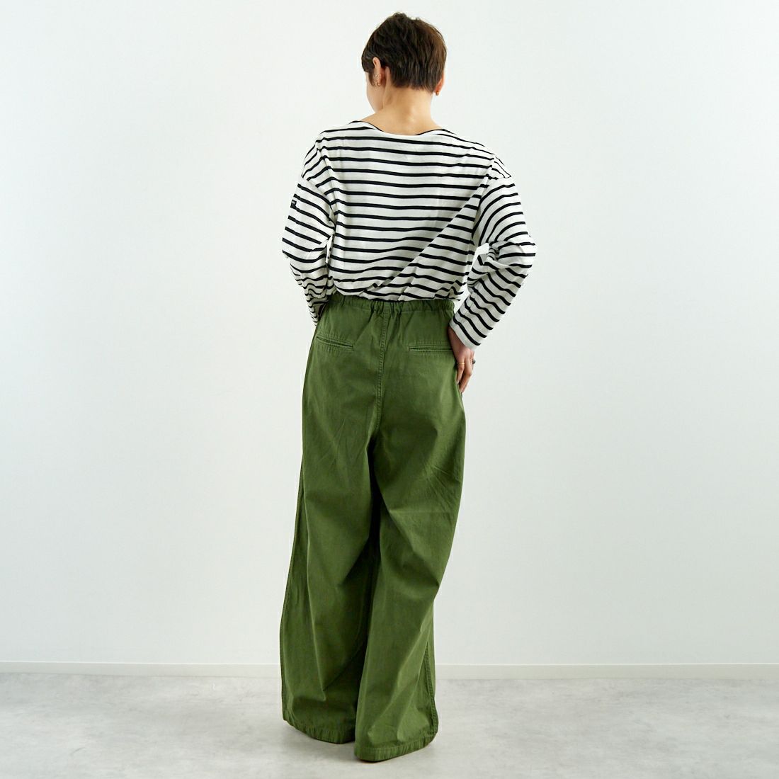 TICCA [ティッカ] カーゴパンツ [TBES-051] KHAKI &&モデル身長：160cm 着用サイズ：F&&