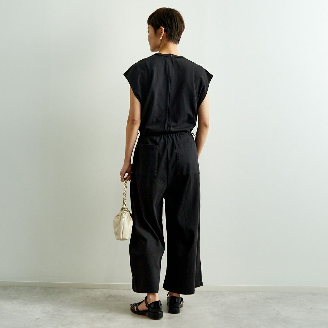 TICCA [ティッカ] コンビネゾンドレス [TBES-203] CHARCOAL G &&モデル身長：160cm 着用サイズ：F&&