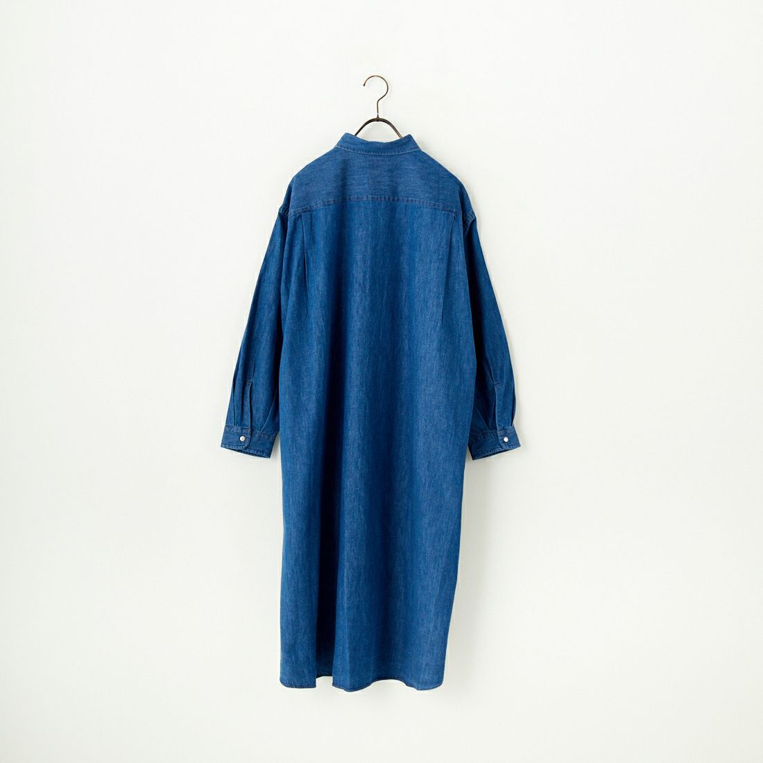 DANTON [ダントン] ドットボタン デニムダンガリーシャツワンピース [DT-B0294DUG] LT.INDIGO