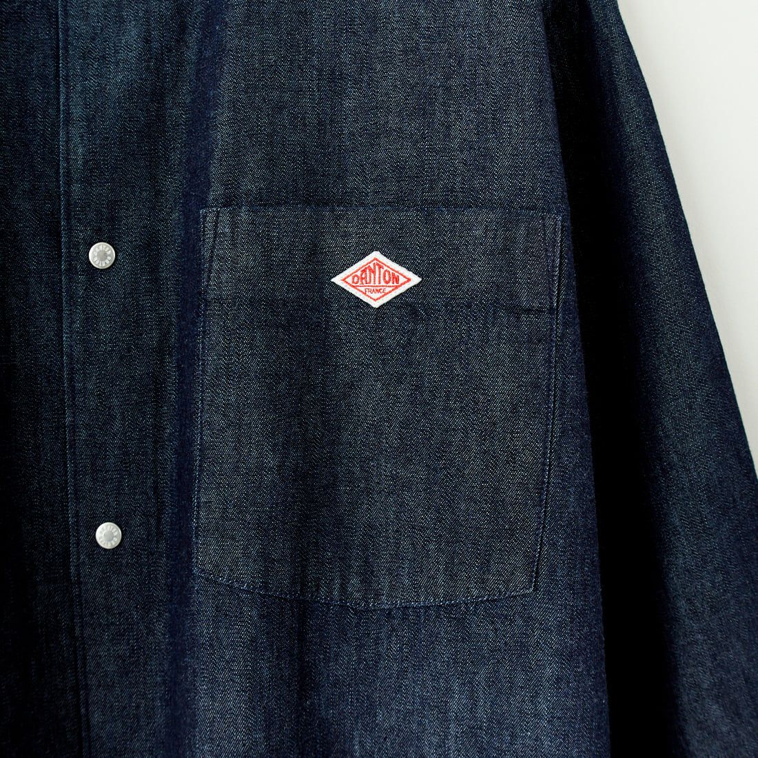DANTON [ダントン] ドットボタン デニムダンガリーシャツワンピース [DT-B0294DUG] INDIGO