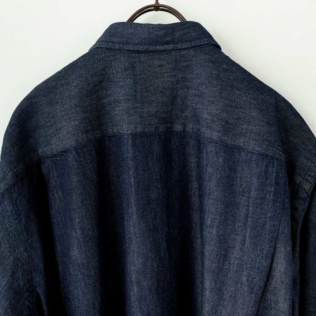 DANTON [ダントン] ドットボタン デニムダンガリーシャツワンピース [DT-B0294DUG] INDIGO