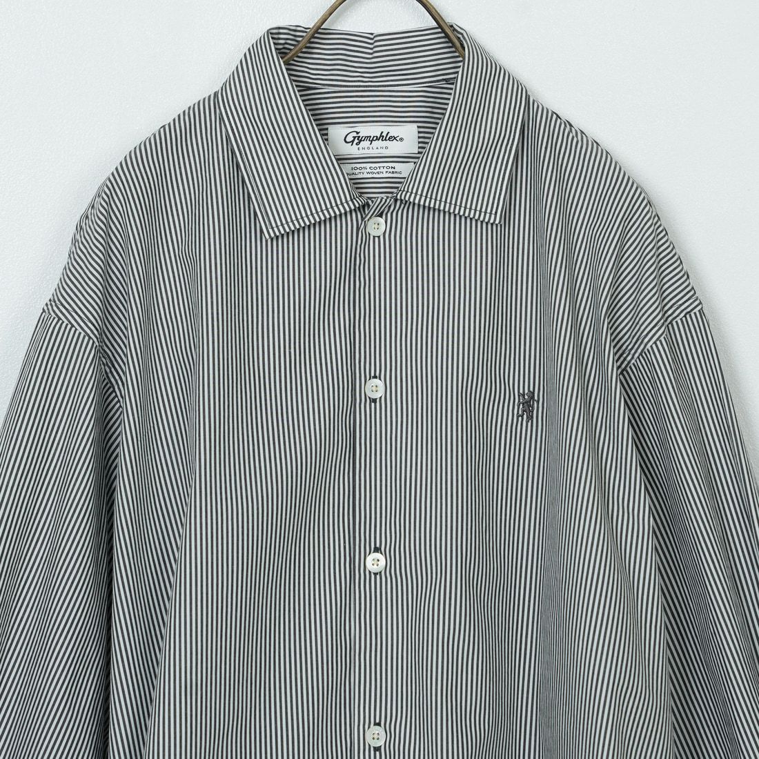 Gymphlex [ジムフレックス] ギャザーチュニックシャツ [GY-B0365STP] WHT/BLK ST