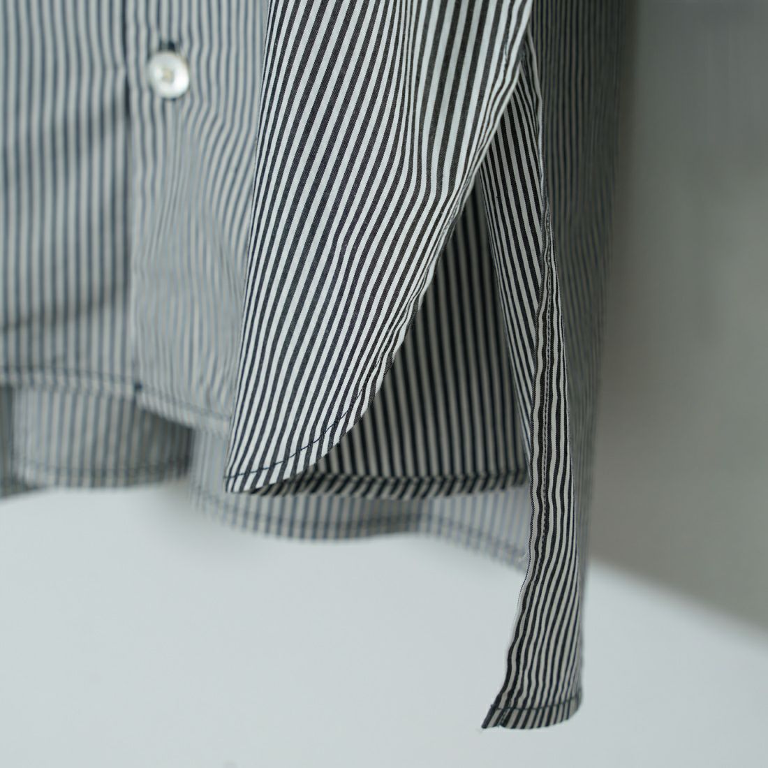 Gymphlex [ジムフレックス] ギャザーチュニックシャツ [GY-B0365STP] WHT/BLK ST