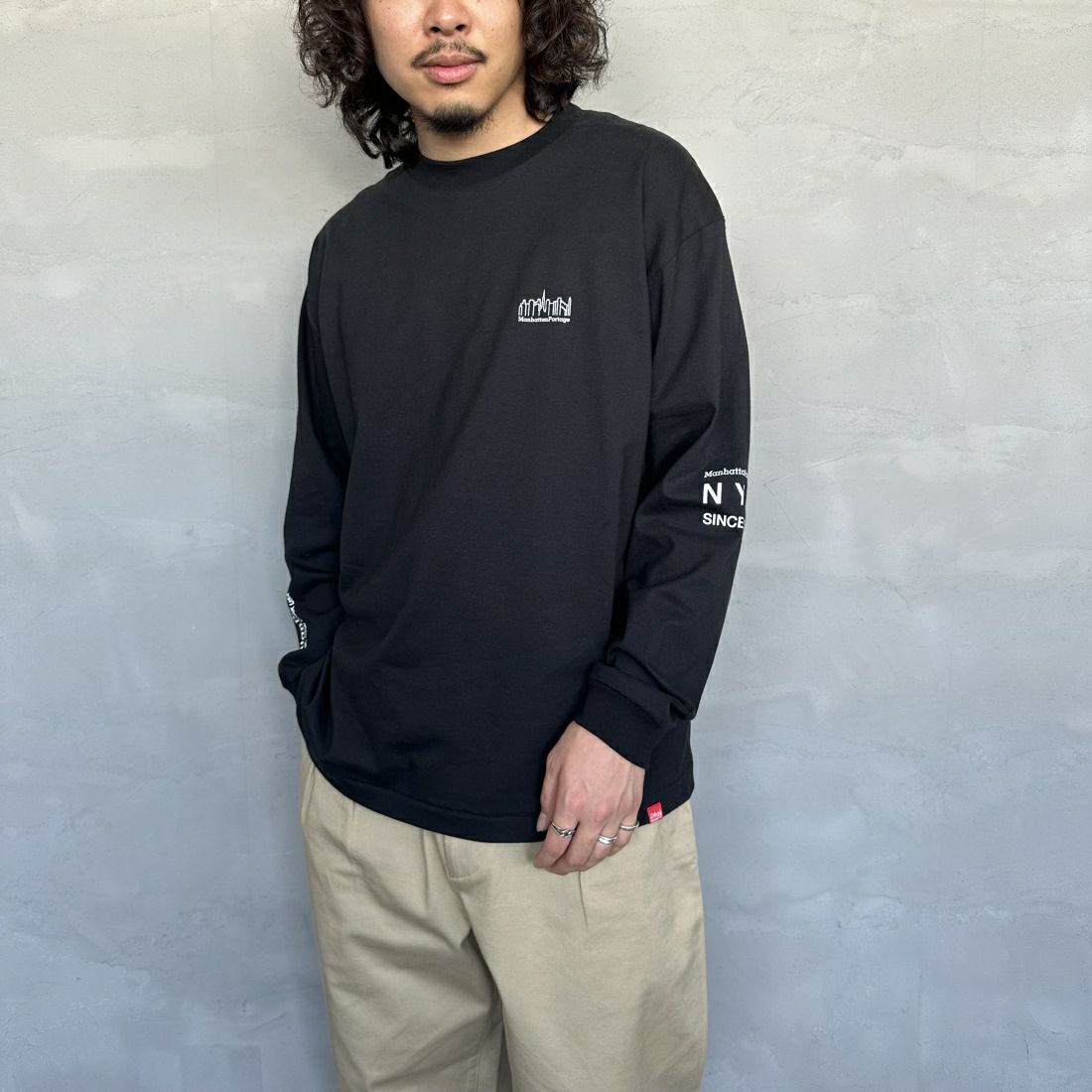 BLACK&&モデル身長：173cm 着用サイズ：L&&