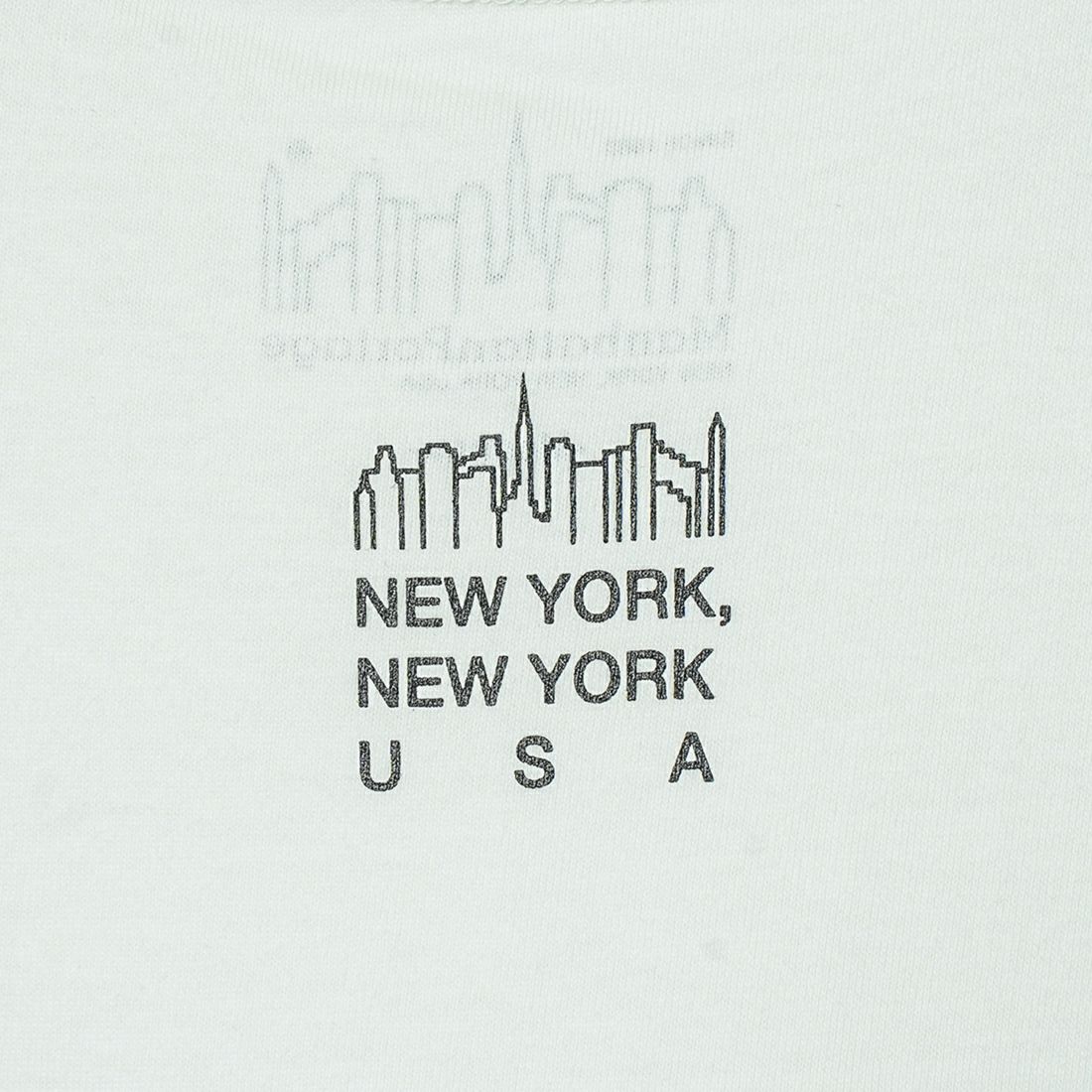 MANHATTAN PORTAGE [マンハッタンポーテージ] ワンポイントスカイラインロゴ 袖プリントロングTシャツ [MP-M580] WHITE