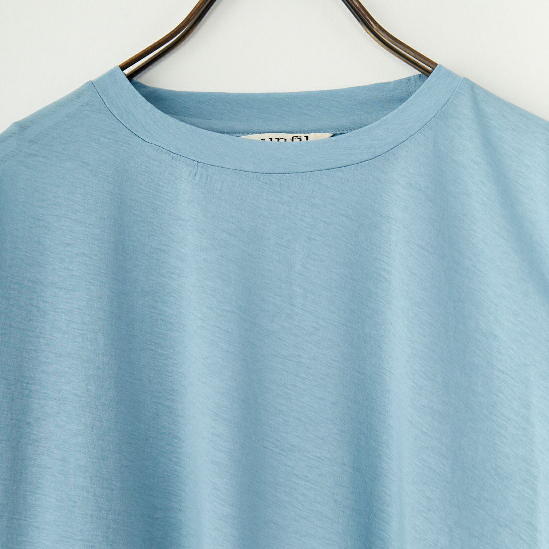 UNFIL [アンフィル] ツイストコットン シアーTシャツ [WVSP-UW113] LT.BLUE