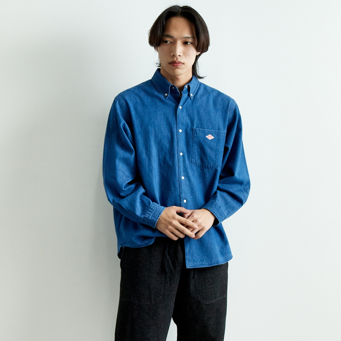 新品未使用　DANTON ダントン　ダンガリー　ボタンダウン　デニム　シャツ DANTON [ダントン] ドットボタン デニムダンガリー ボタンダウンシャツ