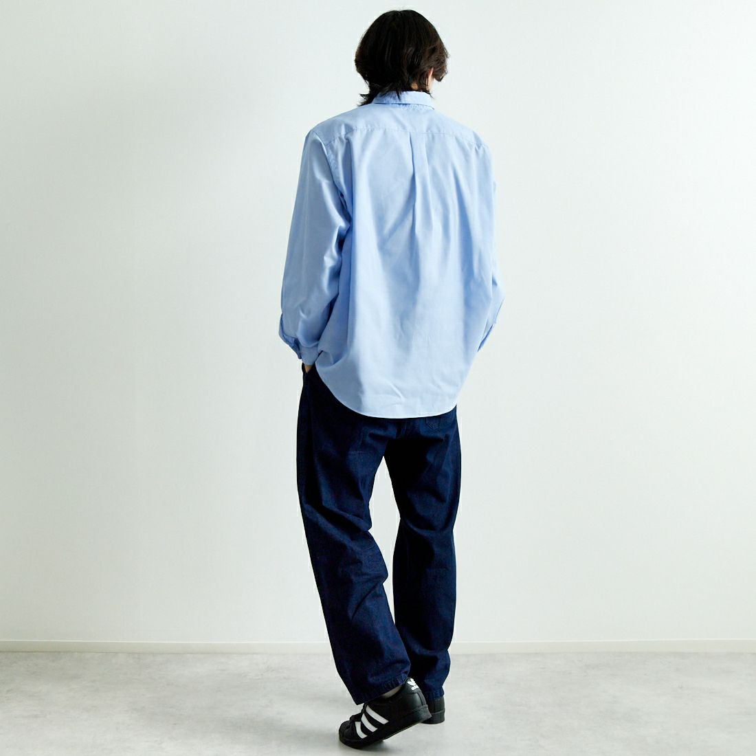 DANTON [ダントン] デニム イージーパンツ [DT-E0209DDM] INDIGO &&モデル身長：179cm 着用サイズ：40&&