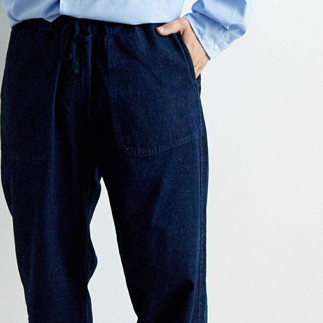 DANTON [ダントン] デニム イージーパンツ [DT-E0209DDM] INDIGO &&モデル身長：179cm 着用サイズ：40&&