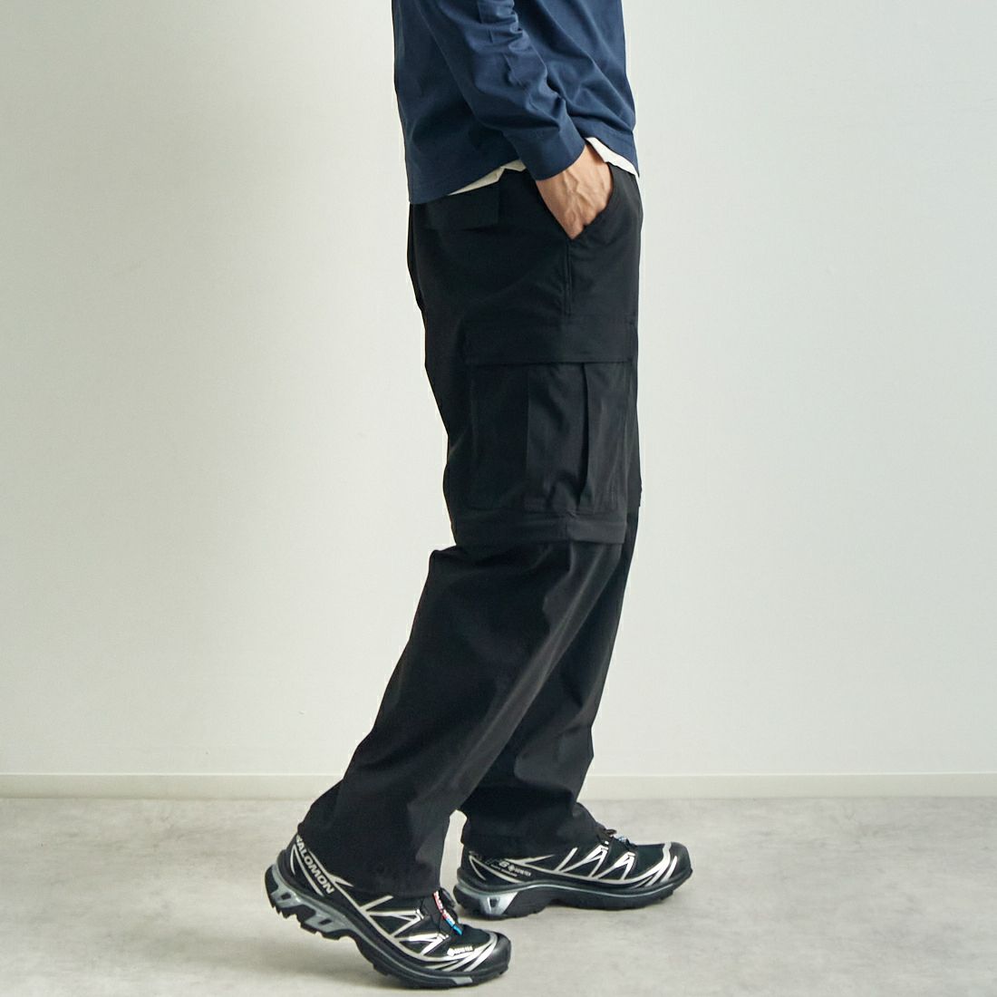 THE NORTH FACE [ザ ノースフェイス] ジップオフカーゴパンツ [NB32532] K &&モデル身長：179cm 着用サイズ：L&&