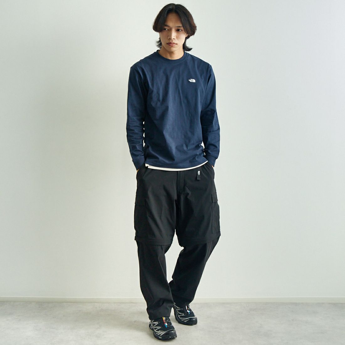 THE NORTH FACE [ザ ノースフェイス] ジップオフカーゴパンツ [NB32532] K &&モデル身長：179cm 着用サイズ：L&&