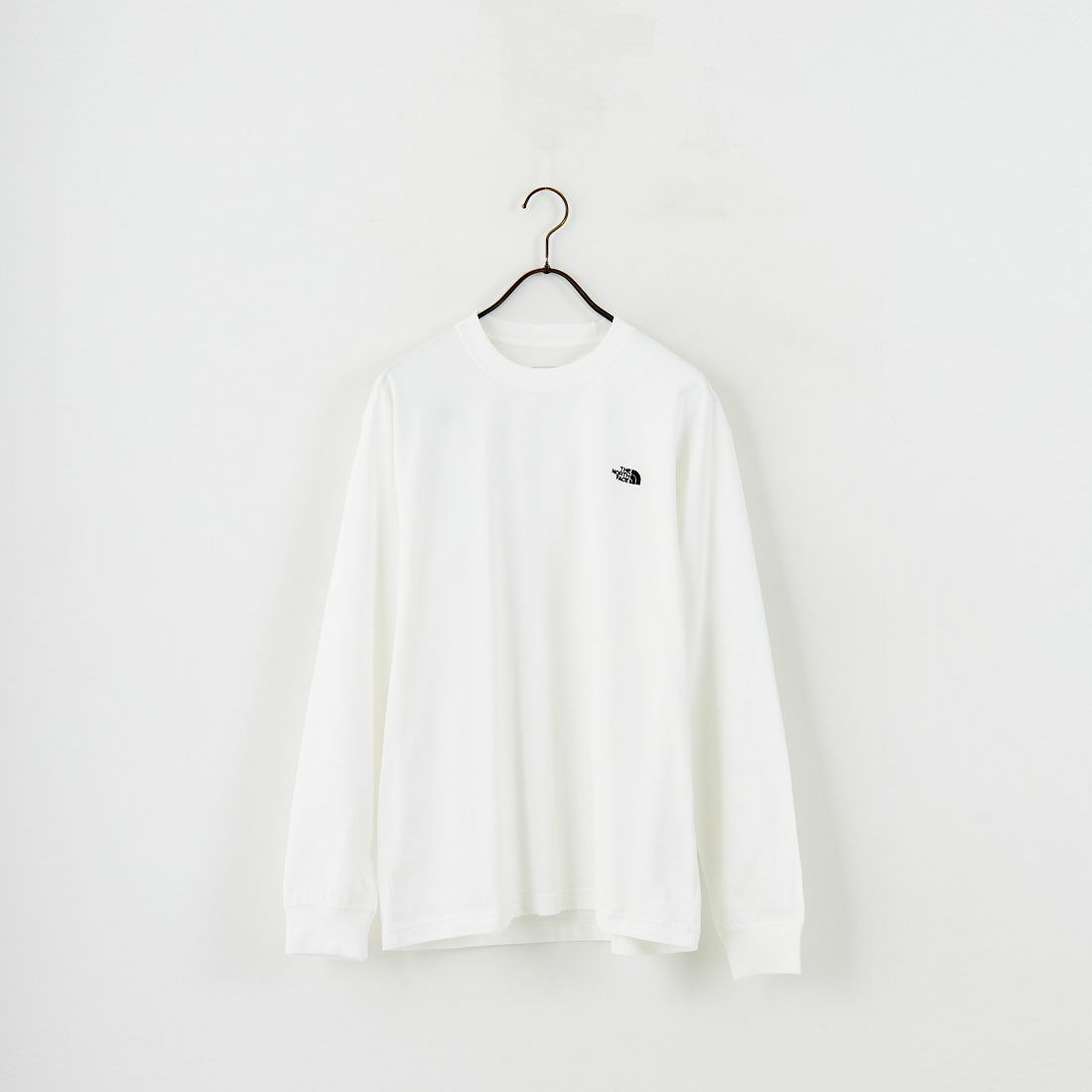 THE NORTH FACE [ザ ノースフェイス] ロングスリーブフラッシュドライヌプシコットンティー [NT32535] K &&モデル身長：160cm 着用サイズ：S&&