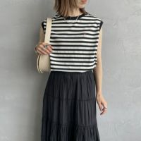 WHT BORDER&&モデル身長：158cm 着用サイズ：F&&