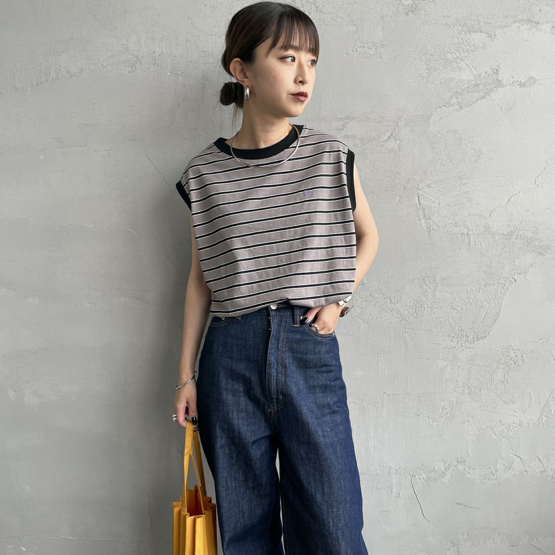 GRY BORDER&&モデル身長：150cm 着用サイズ：F&&