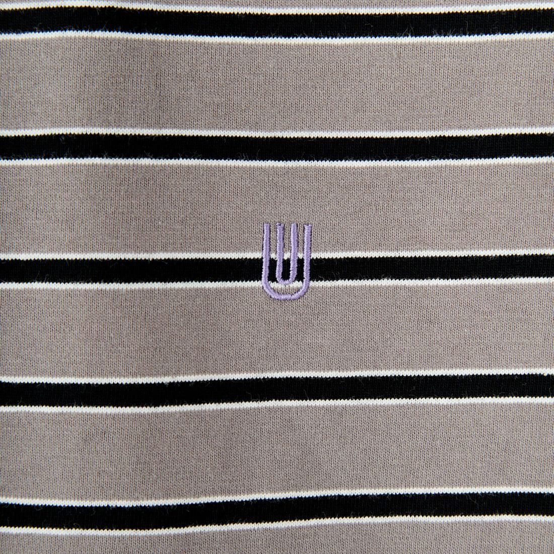 UNIVERSAL OVERALL [ユニバーサルオーバーオール] 別注 ワンポイントロゴ刺繍 ノースリーブカットソー [U2512250IN-JF] GRY BORDER