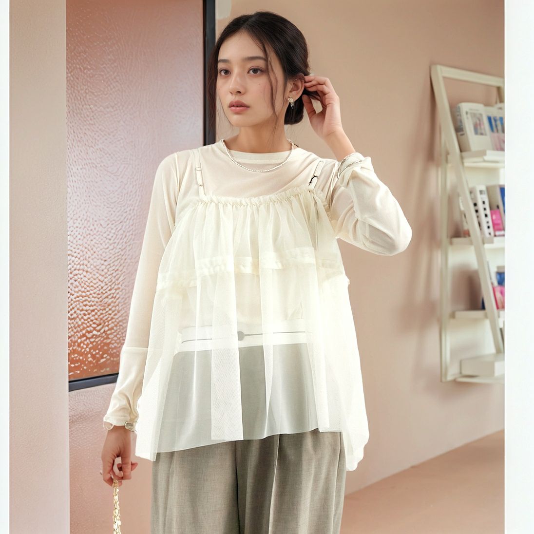 105 ﾊﾞﾆﾗ&&モデル身長：167cm 着用サイズ：F&&