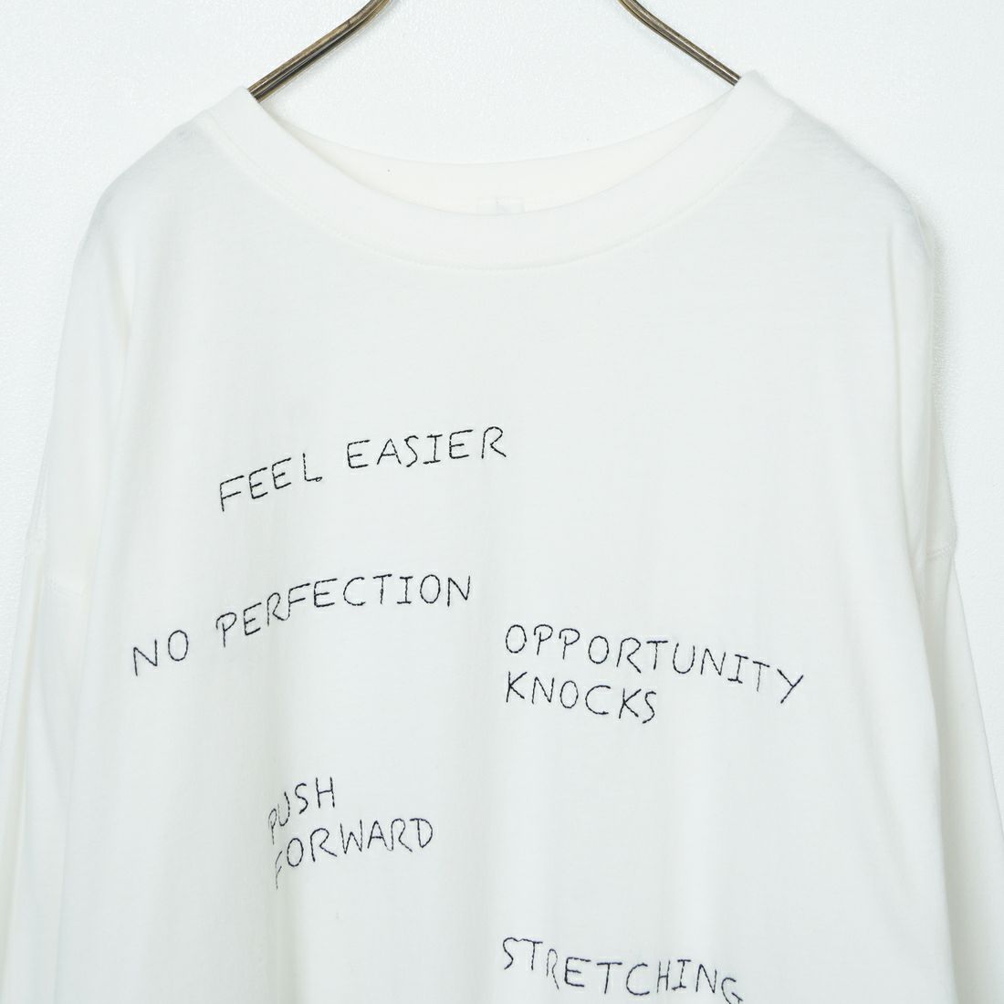 Quand [クアンド] ロングスリーブTシャツ [3111714] 104 OFF WH &&モデル身長：167cm 着用サイズ：F&&