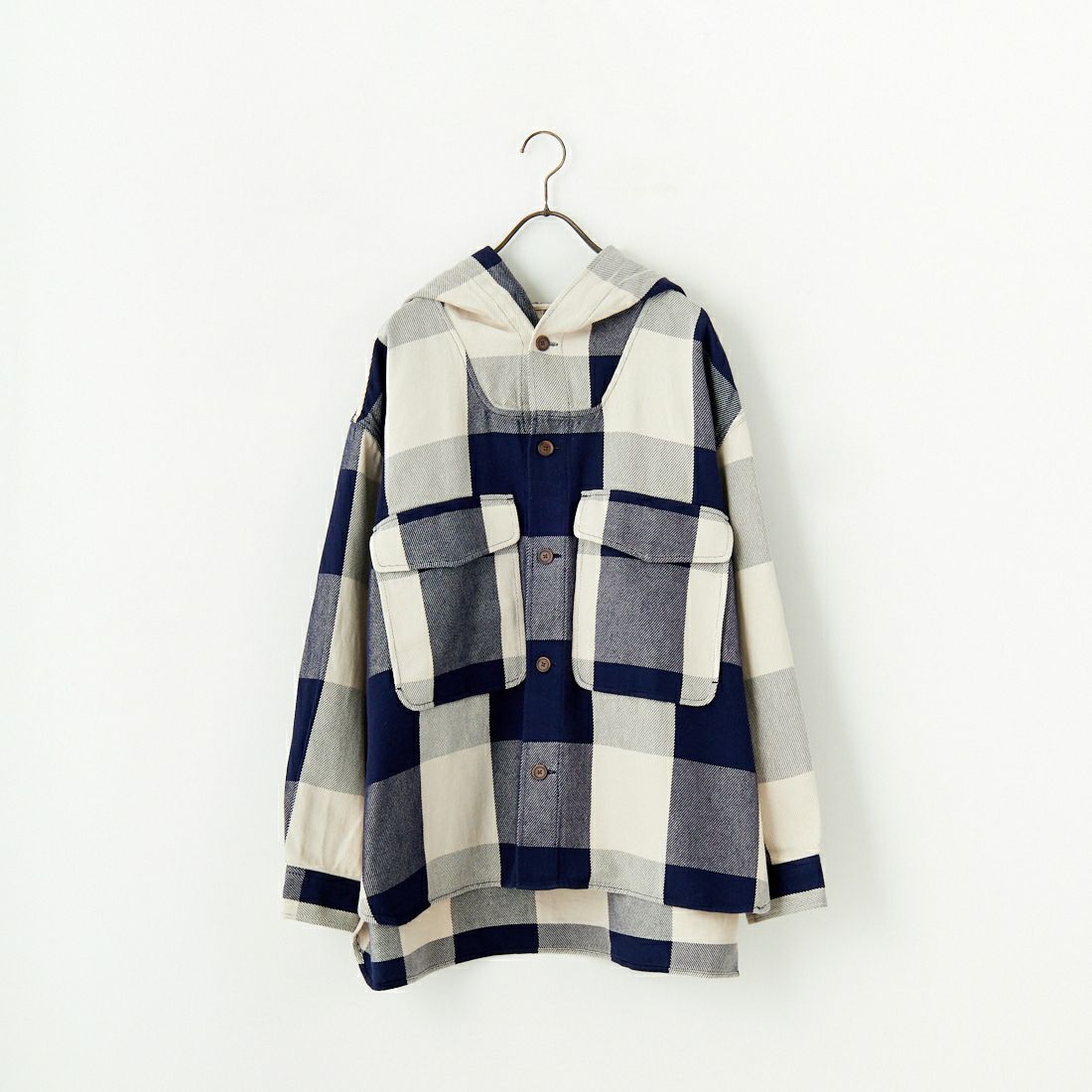 WOOLRICH [ウールリッチ] バッファローチェック レギュラーフーデットシャツ [WJSI0076]