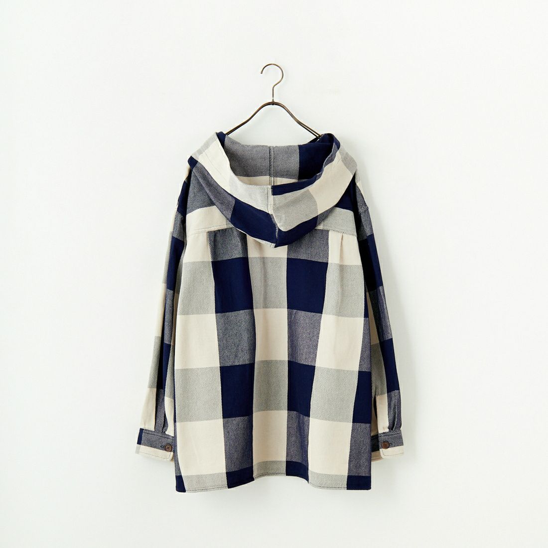 WOOLRICH [ウールリッチ] バッファローチェック レギュラーフーデットシャツ [WJSI0076] N NAVY