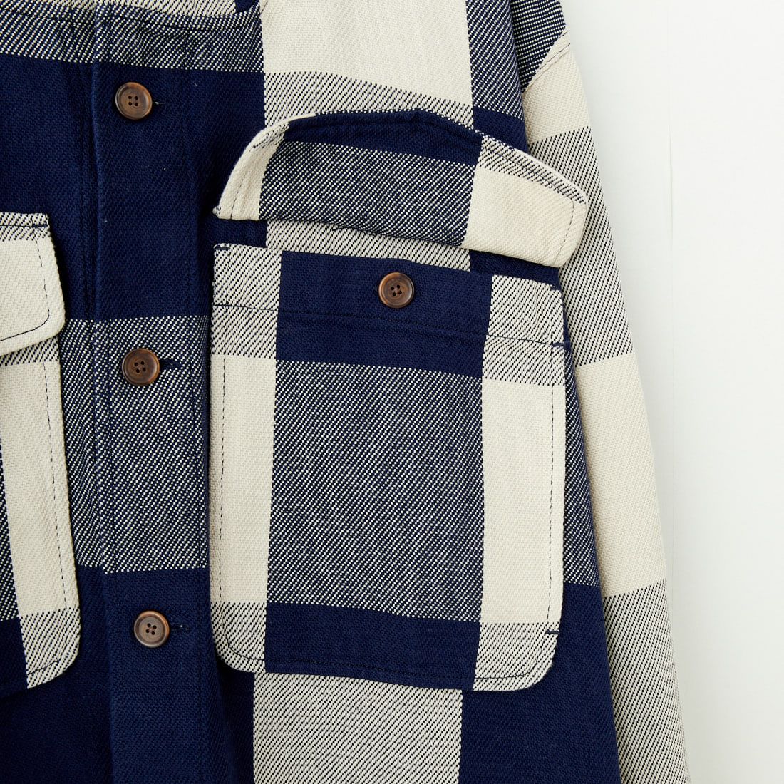 WOOLRICH [ウールリッチ] バッファローチェック レギュラーフーデットシャツ [WJSI0076] N NAVY