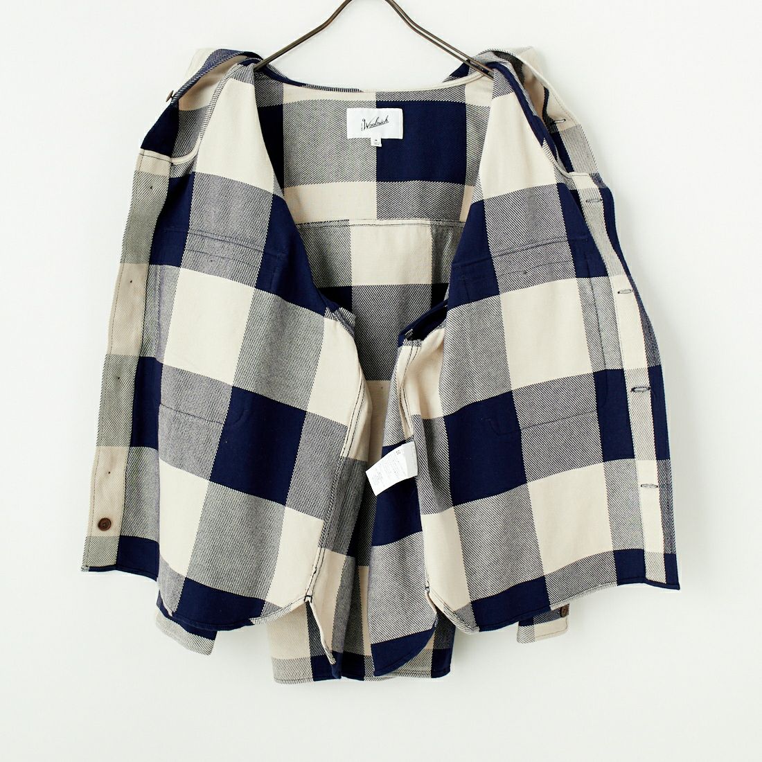 WOOLRICH [ウールリッチ] バッファローチェック レギュラーフーデットシャツ [WJSI0076] N NAVY