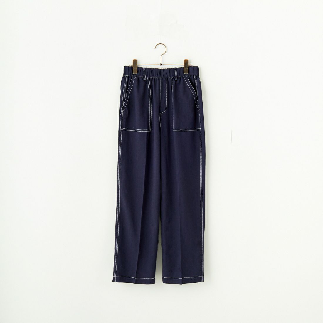 UNIVERSAL OVERALL [ユニバーサルオーバーオール] 別注 リネンイージーベイカーパンツ [U2512605IN-JF] NAVY