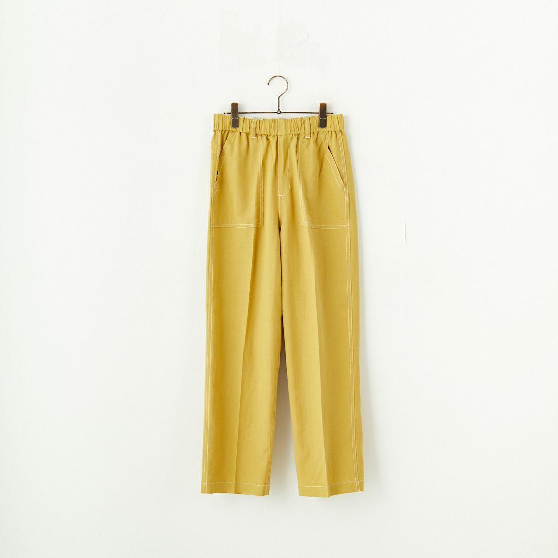 UNIVERSAL OVERALL [ユニバーサルオーバーオール] 別注 リネンイージーベイカーパンツ [U2512605IN-JF] YELLOW