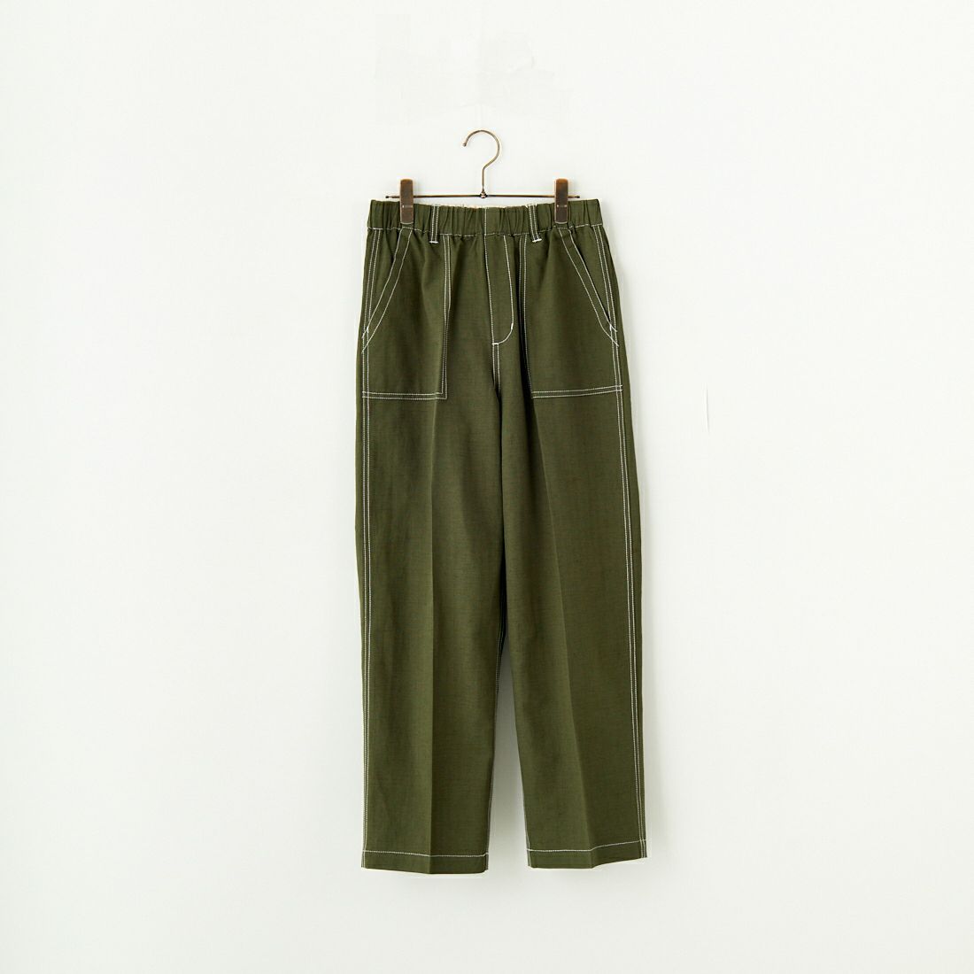 UNIVERSAL OVERALL [ユニバーサルオーバーオール] 別注 リネンイージーベイカーパンツ [U2512605IN-JF] OLIVE