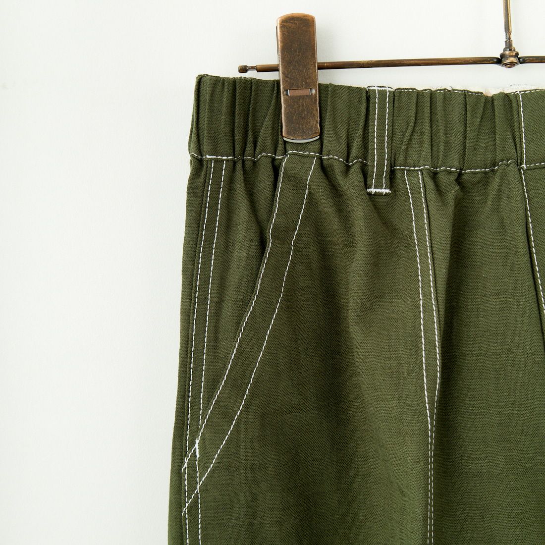 UNIVERSAL OVERALL [ユニバーサルオーバーオール] 別注 リネンイージーベイカーパンツ [U2512605IN-JF] OLIVE