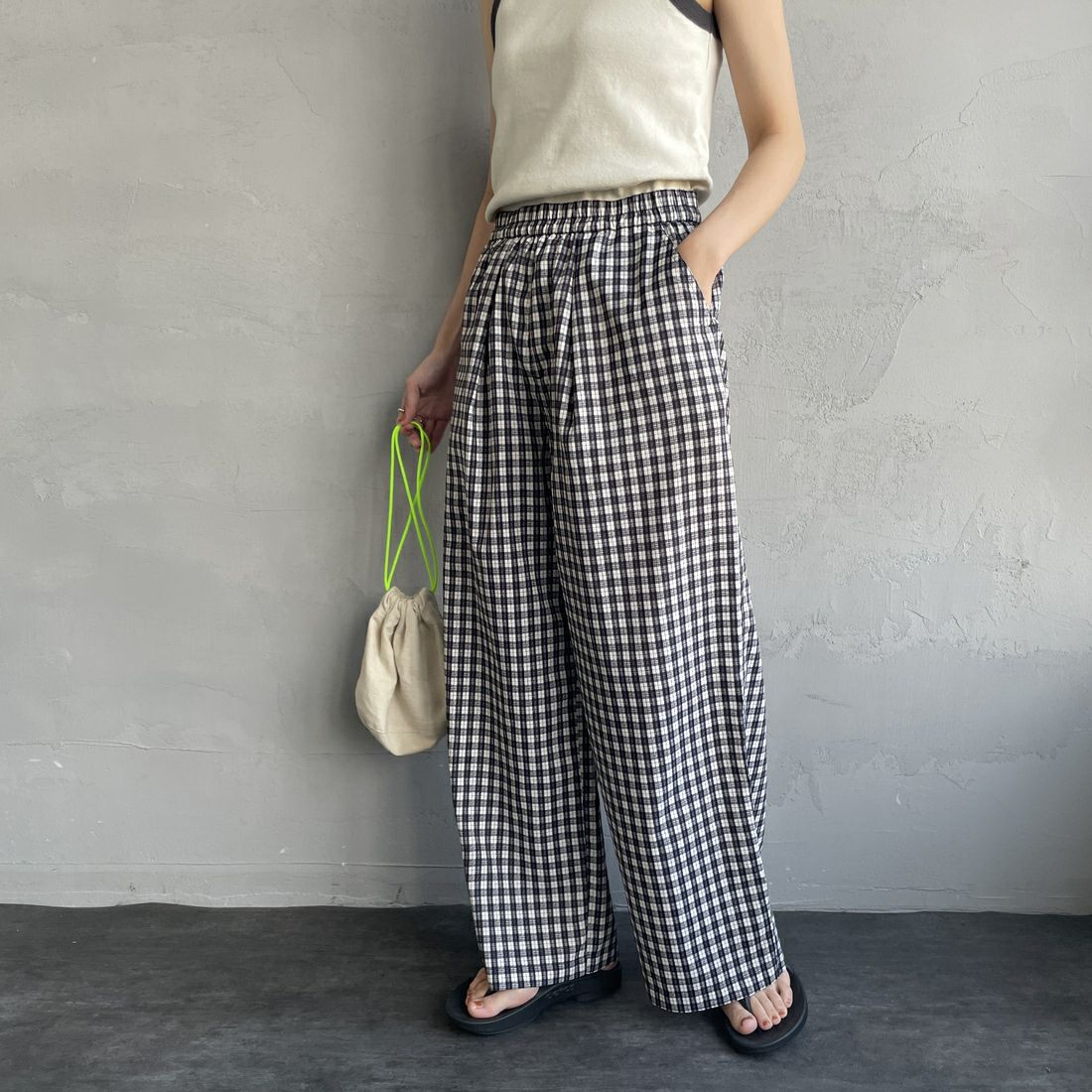 BLKﾁｪｯｸ&&モデル身長：160cm 着用サイズ：F&&