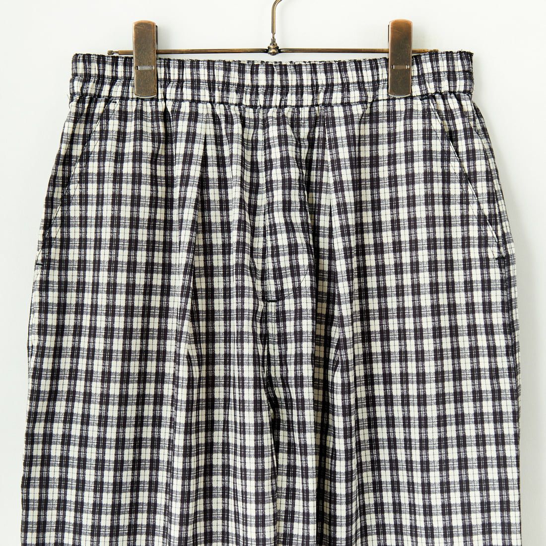 UNIVERSAL OVERALL [ユニバーサルオーバーオール] 別注 総柄イージーワイドパンツ [U2512634IN-JF] BLKﾁｪｯｸ