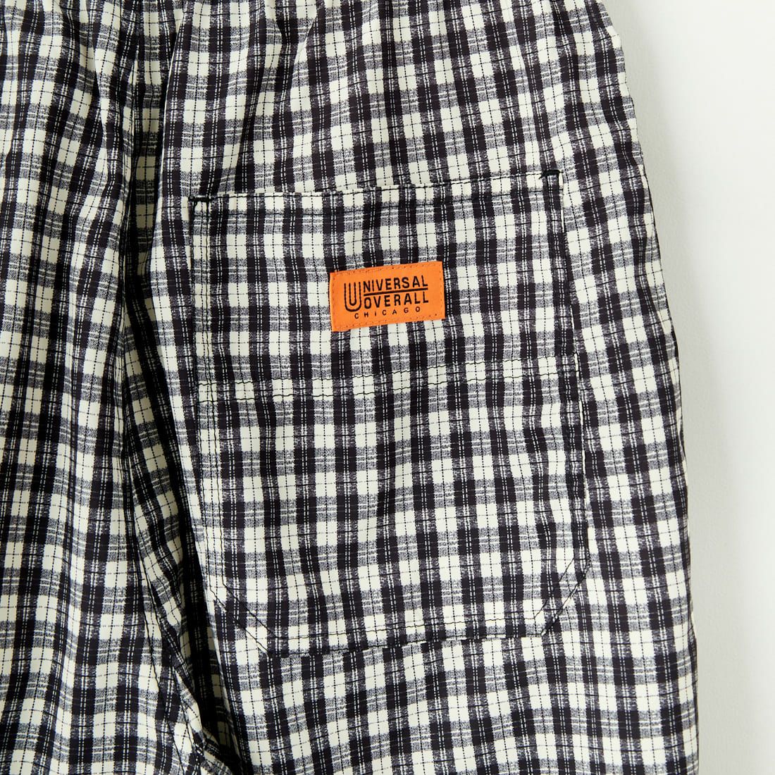 UNIVERSAL OVERALL [ユニバーサルオーバーオール] 別注 総柄イージーワイドパンツ [U2512634IN-JF] BLKﾁｪｯｸ