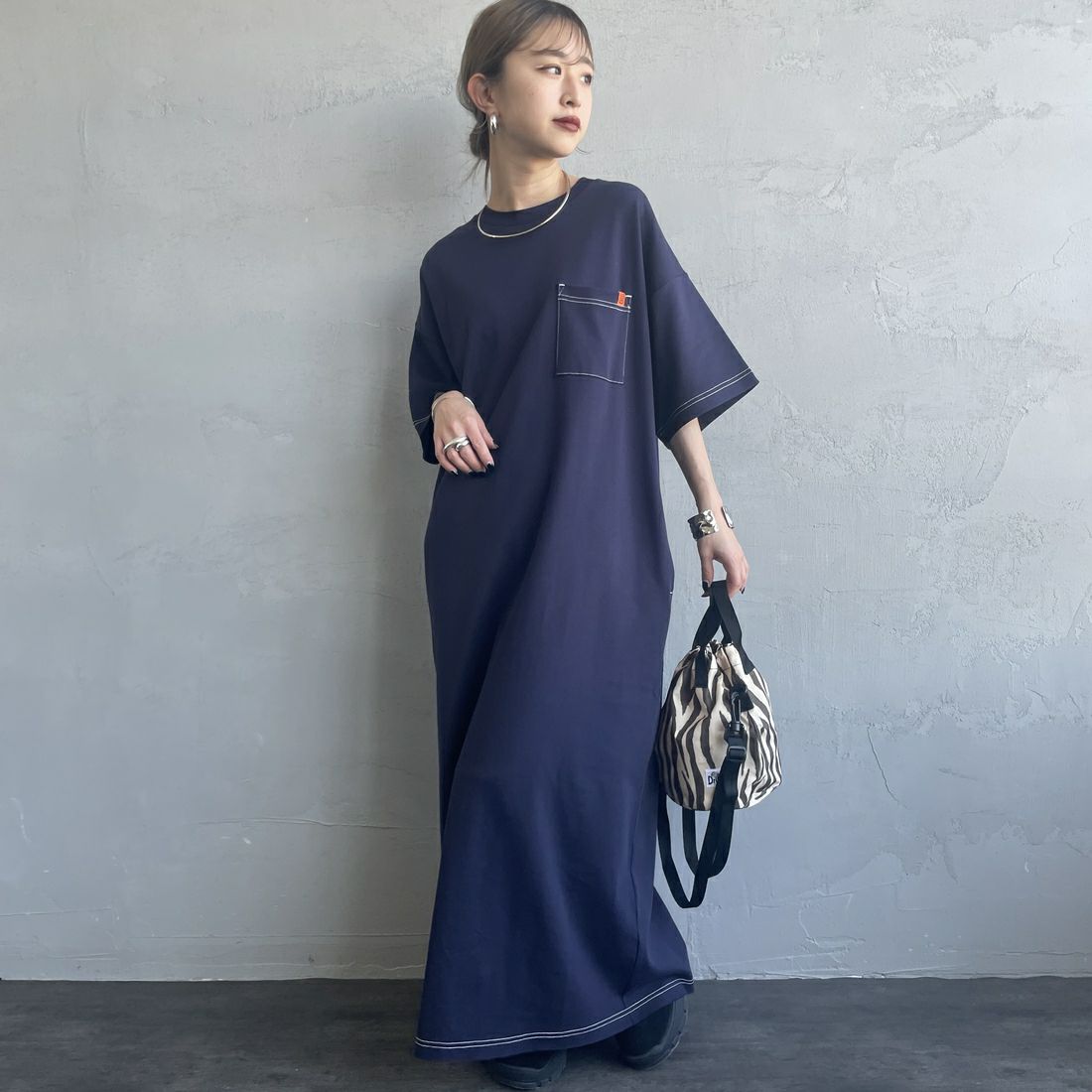 NAVY&&モデル身長：150cm 着用サイズ：F&&