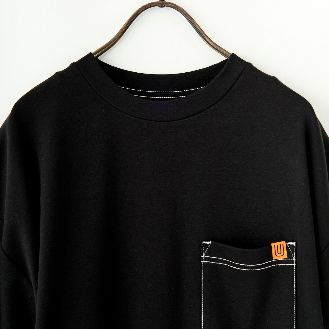 UNIVERSAL OVERALL [ユニバーサルオーバーオール] 別注 配色ステッチ マキシ丈ワンピース [U2512807IN-JF] BLACK