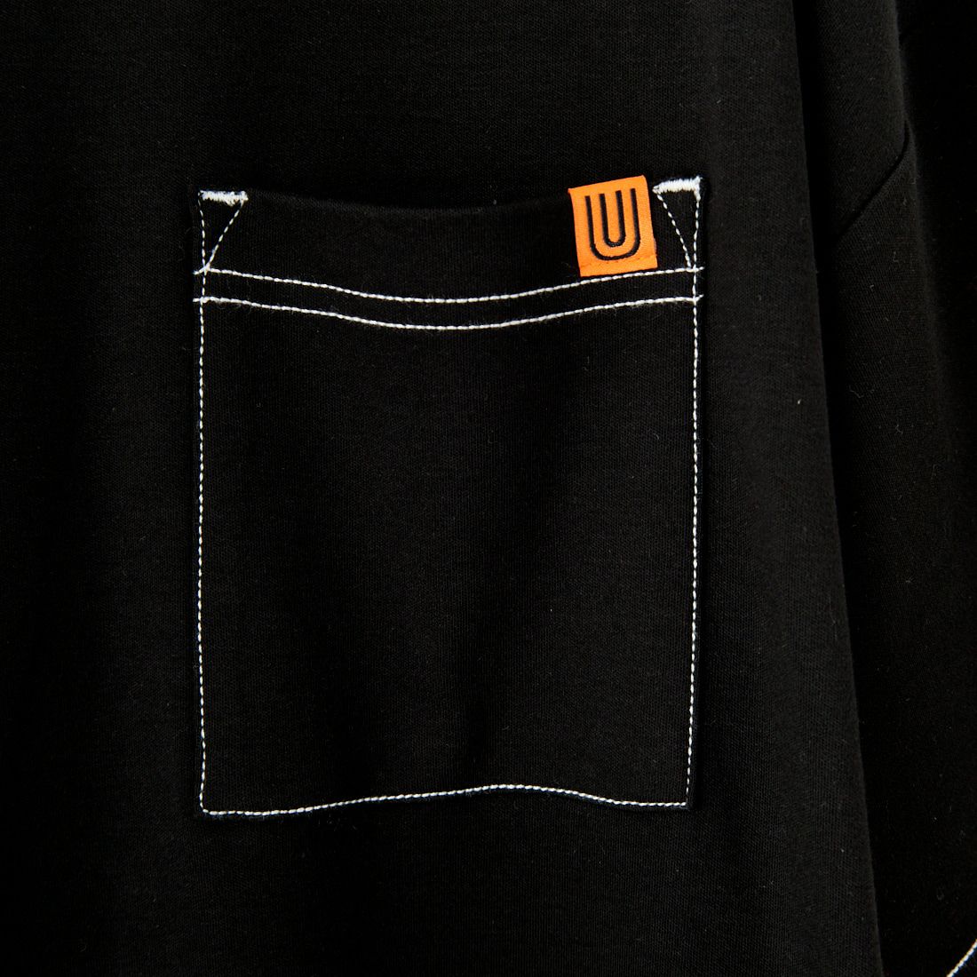 UNIVERSAL OVERALL [ユニバーサルオーバーオール] 別注 配色ステッチ マキシ丈ワンピース [U2512807IN-JF] BLACK