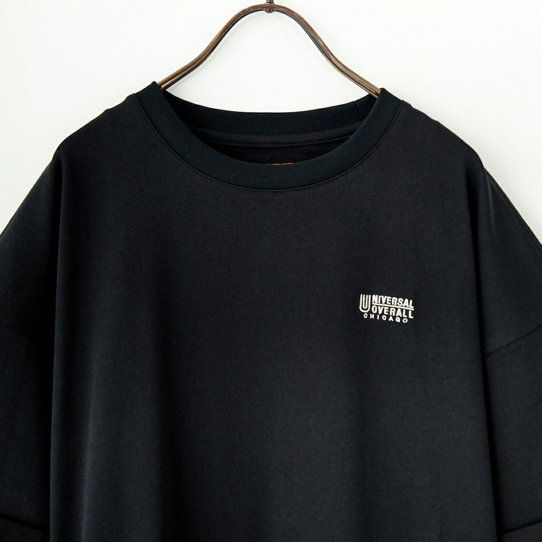 UNIVERSAL OVERALL [ユニバーサルオーバーオール] 別注 異素材切り替え マキシ丈ワンピース [U2512812IN-JF] BLACK