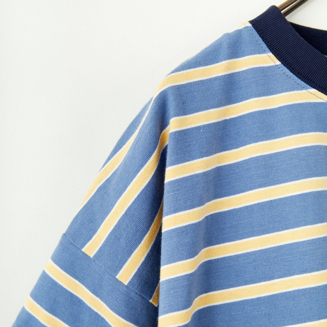 UNIVERSAL OVERALL [ユニバーサルオーバーオール] 別注 ワイドシルエット ポケットTシャツ [U2512815IN-JF] BLU BORDER