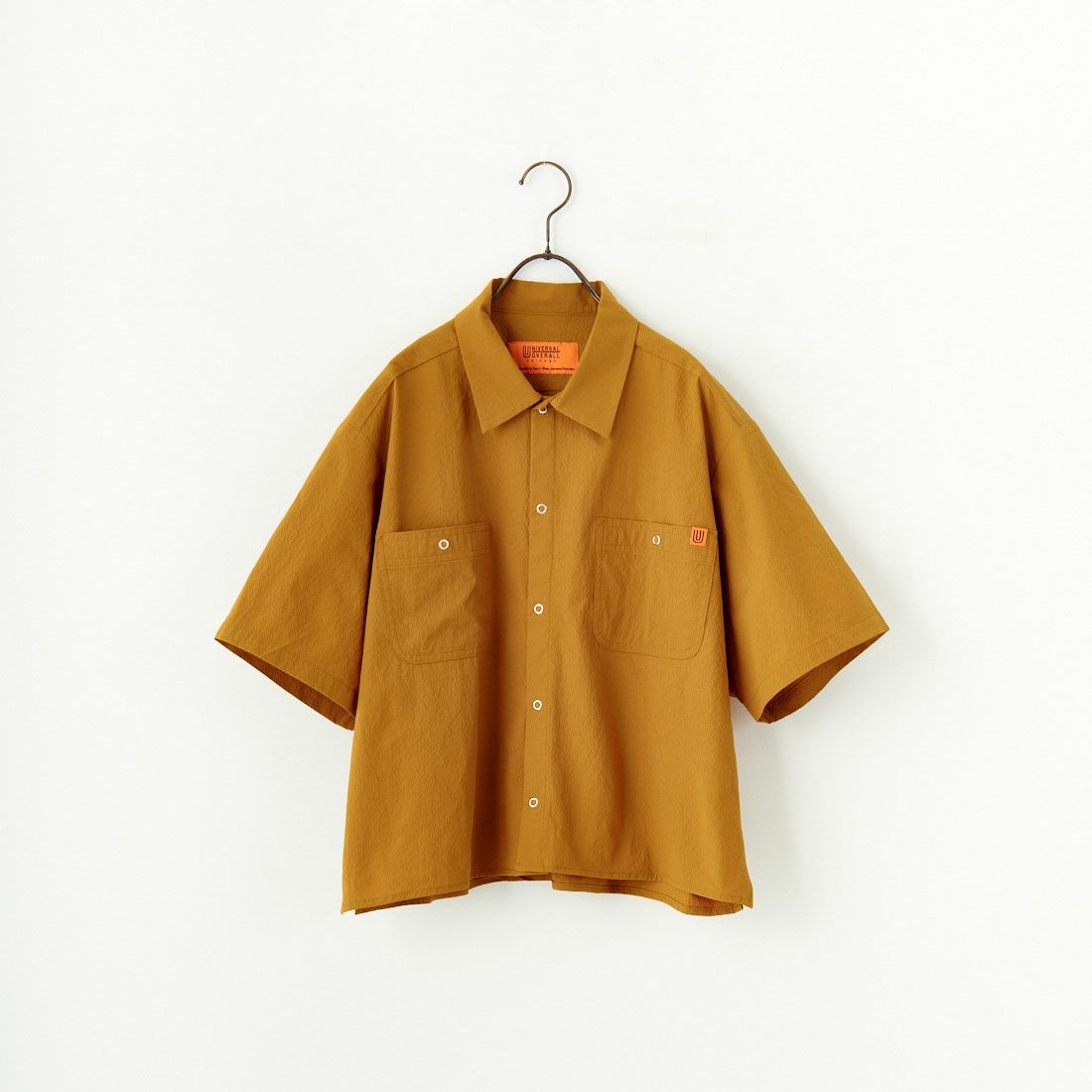 UNIVERSAL OVERALL [ユニバーサルオーバーオール] 別注 ビッグポケットショートスリーブワイドシャツ [U2523157IN-JF] BROWN