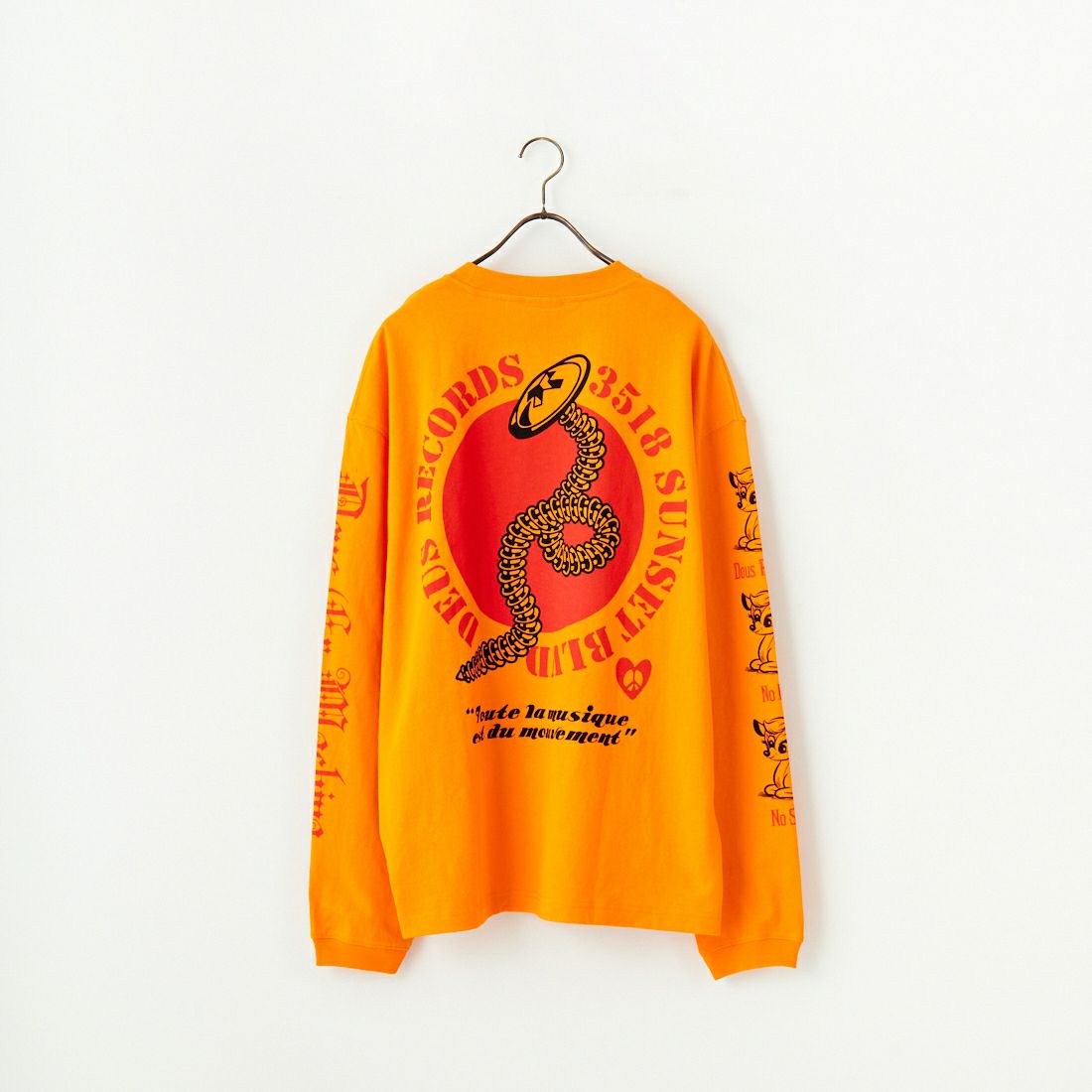 DEUS EX MACHINA [デウス エクス マキナ] ダンシングゴースト ロングスリーブTシャツ [DUP251977A] PERSIMMON